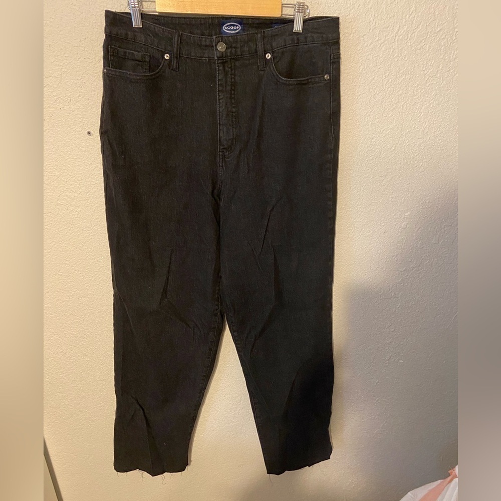 NWOT Scoop Retro Trousers Black Jeans Size 14